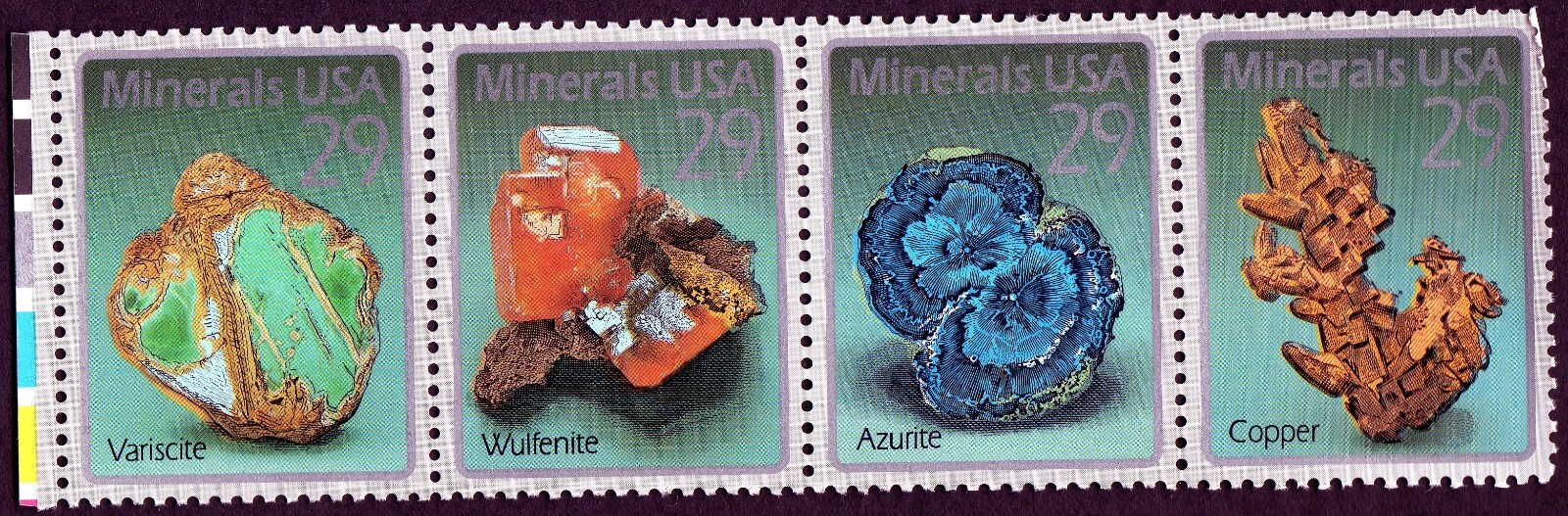 Scott #2703a (2700-03) Minerals Strip (Block) of 4 Stamps - MNH