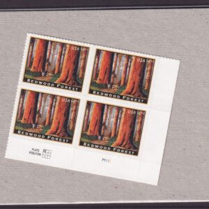 Scott #4378 Redwood Forest Plate Block of 4 Stamps - Sealed