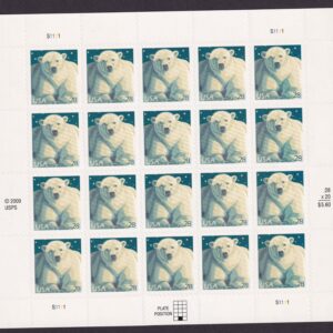 Scott #4387 Polar Bear Sheet of 20 Stamps - MNH