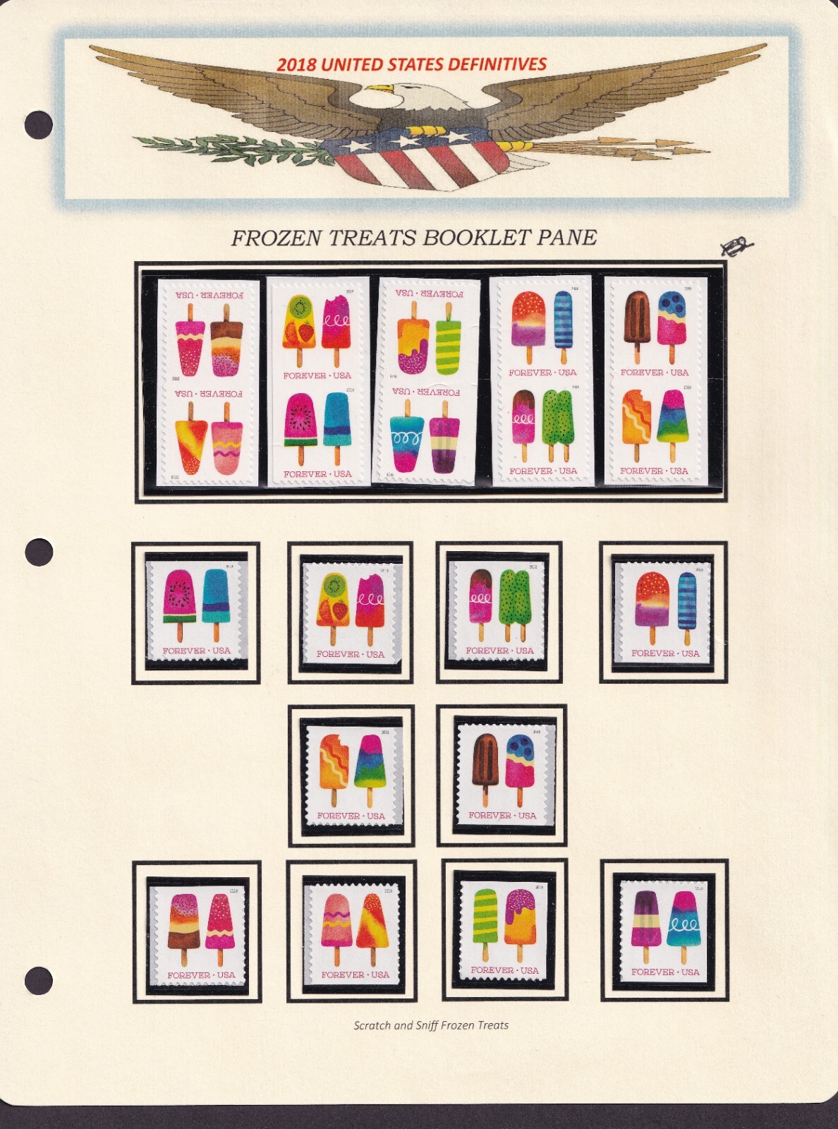 Scott #5285-5294 Frozen Treats - Single and Imperf Pairs - (20) Stamps - MNH