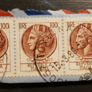 Stamps Europe Italy 3 used, L.100, 1953 SYRACUSEAN COIN