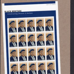 Scott #5753a Ernest J Gaines (Black Heritage) Sheet of 20 Forever Stamps Sealed