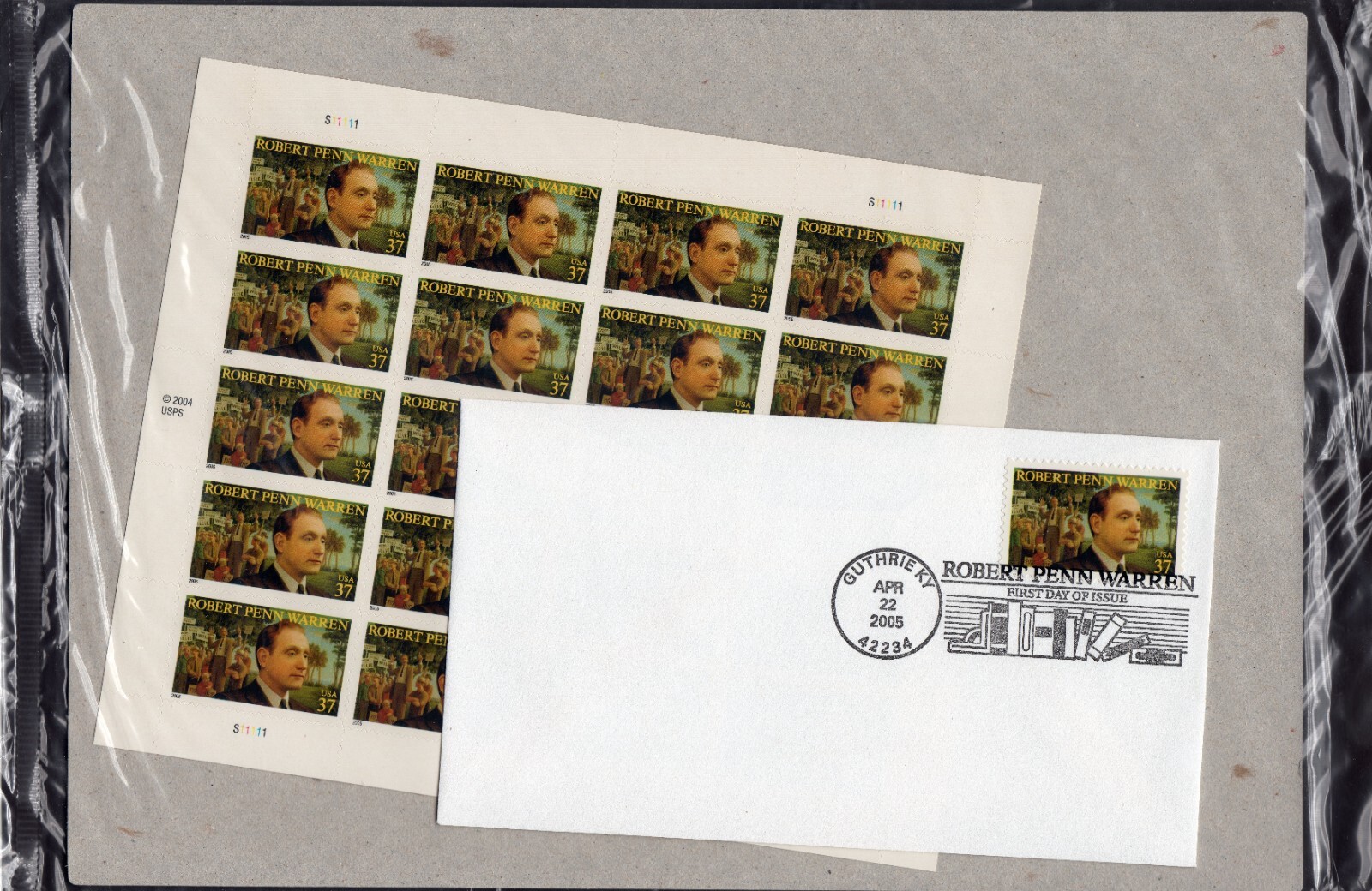 Scott #3904 Robert Penn Warren (Rhode Island) Sheet of 20 Stamps w/FDC - Sealed