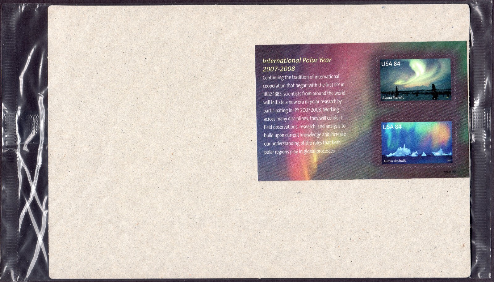 Scott #4123 International Polar Year Space Sheet of 2 Stamps - Sealed