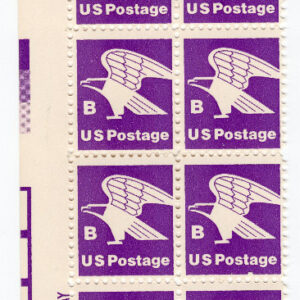 Scott #1818 B Series Eagle (Strip) Plate Block of 20 stamps - MNH P#36470 Left