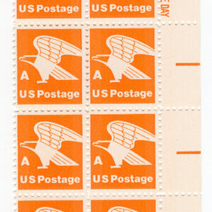 Scott #1735 Eagle A Rate Plate Block of 20 Stamps - MNH P#35769 LR