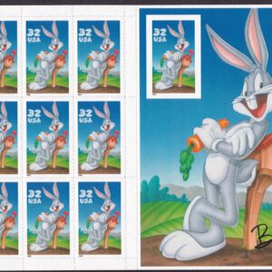 Scott #3138 Bugs Bunny Sheet of 10 Stamps - Imperf
