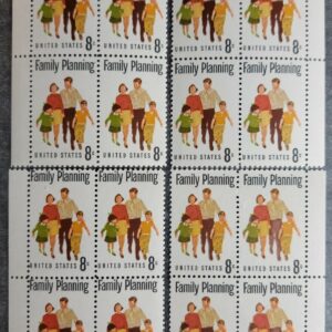Scott #1455 Family Planning Matched Set - Plate Blocks of 4 Stamps - MNH P#33384