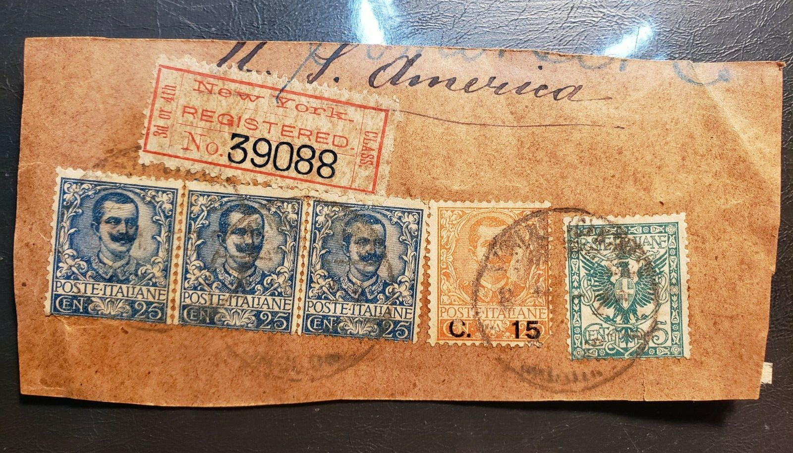 Stamps Europe Italy 5 used stamps, 1901, 3 KING VICTOR EMMANUEL III