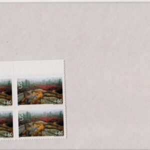 Scott #c138a Acadia National Park Plate Block of 4 Airmail Stamps - Sealed