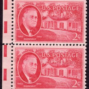 Scott #931 FDR Little White House (Warm Springs) Vertical Pair of Stamps - MNH