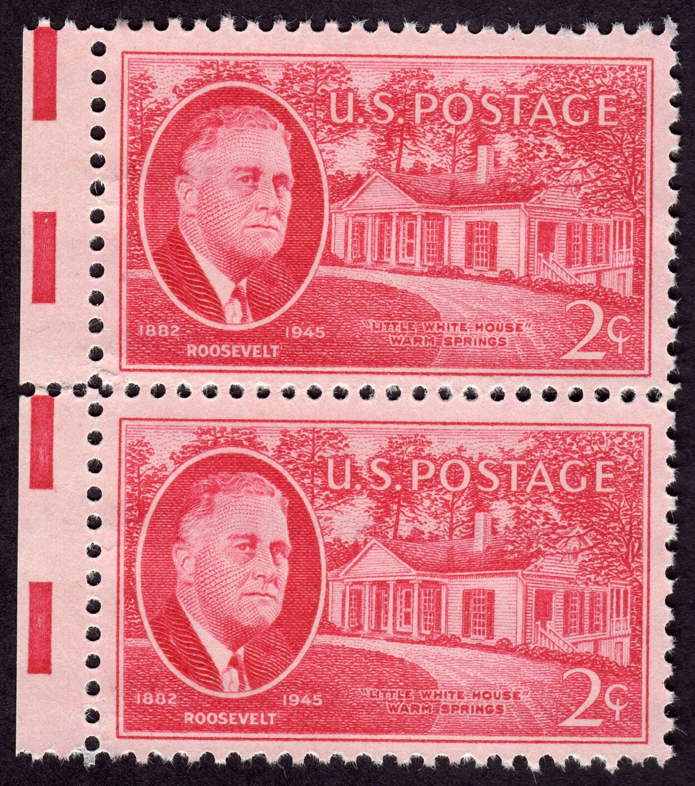 Scott #931 FDR Little White House (Warm Springs) Vertical Pair of Stamps - MNH