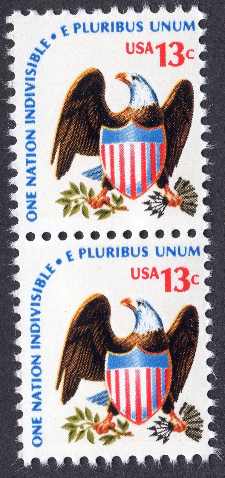 Scott #1596 Eagle & Shield Vertical Pair of Stamps - MNH