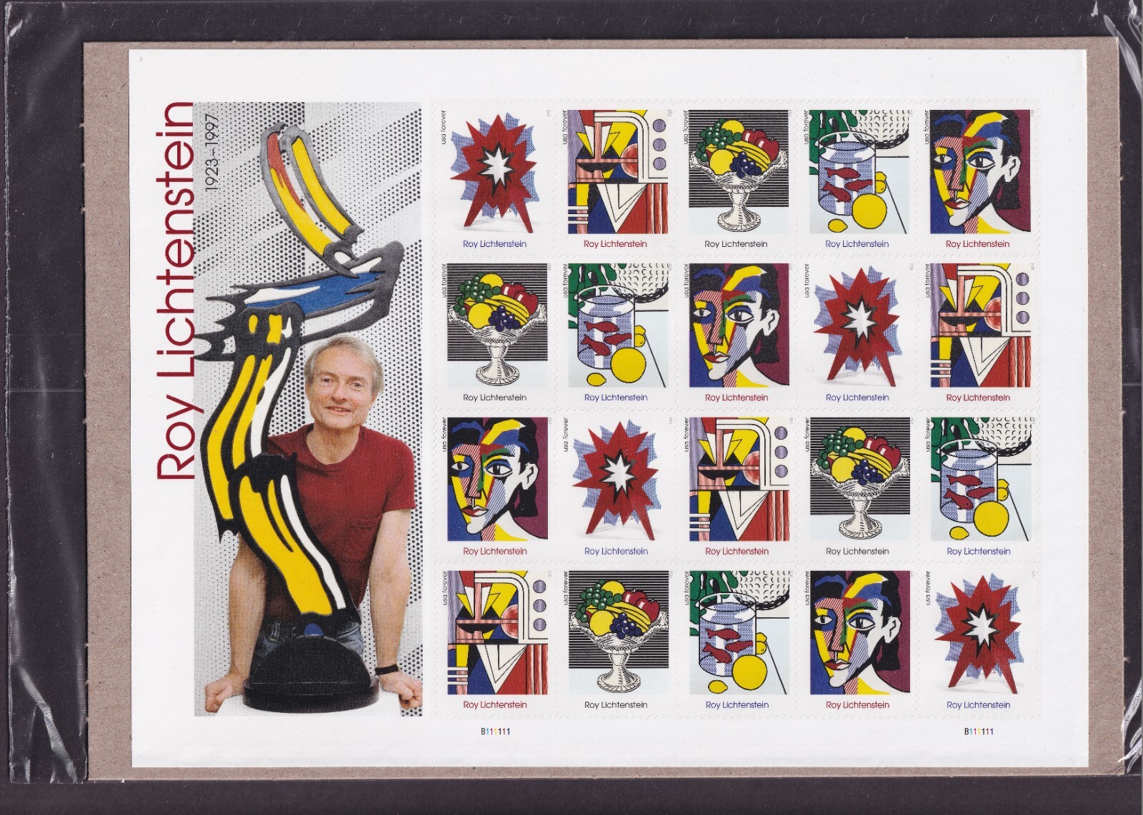 Scott #5796a (5793-96) Roy Lichtenstein Sheet of 20 Forever Stamps - Sealed