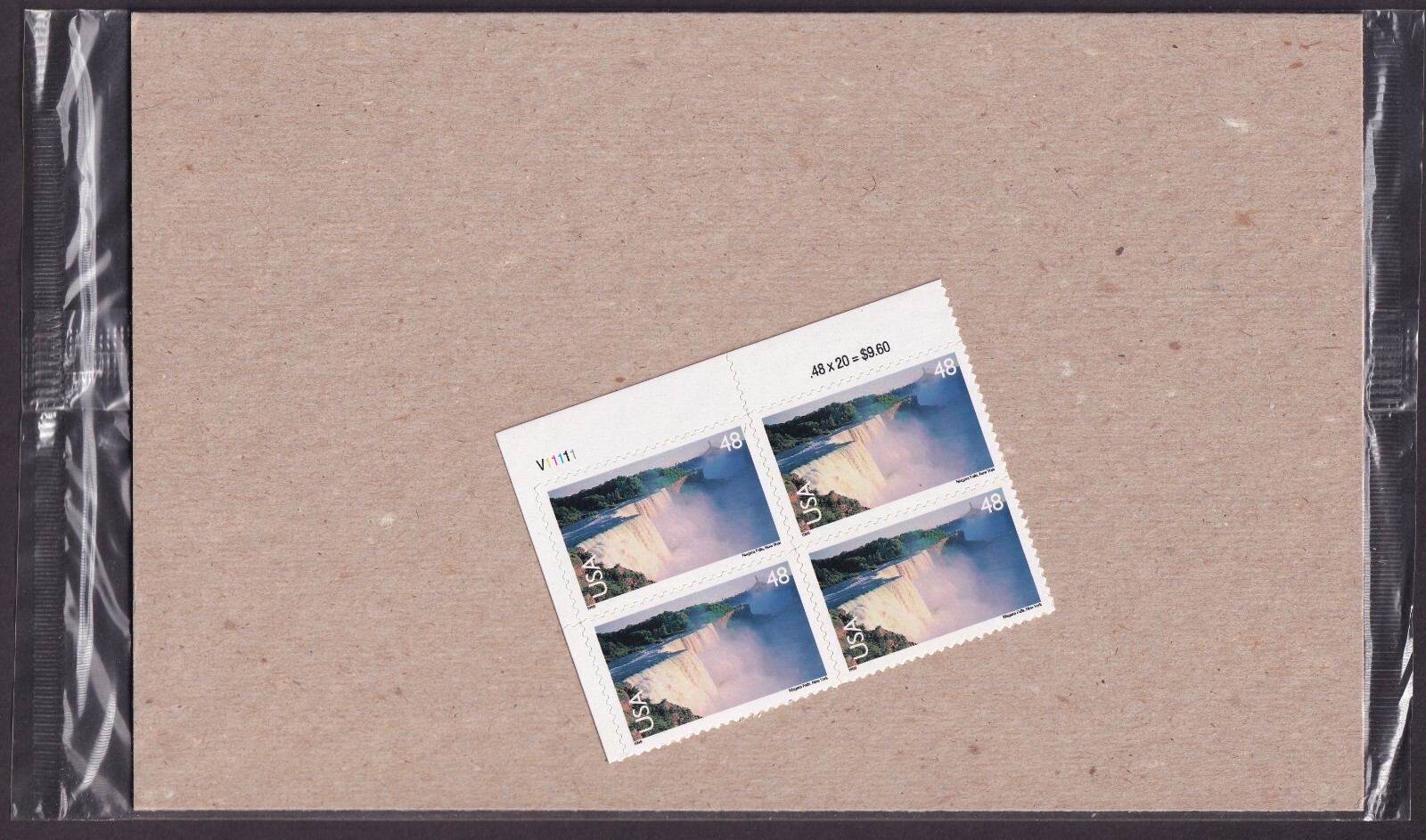 Scott #c133 Niagra Falls (Canada) Plate Block of 4 Airmail Stamps - Sealed