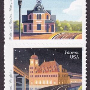 Scott #5762a (5758-62) Railroad Station Strip of 5 Stamps - MNH Cincinnati First