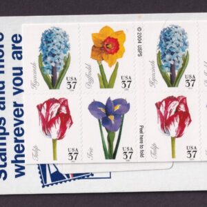 Scott #3903b Spring Flowers Booklet of 20 Stamps - Sealed Blue