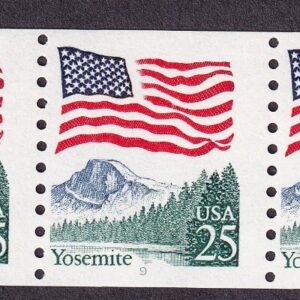 Scott #2280a Flag Over Yosemite Plate # Coil (PNC5) of 5 Stamps - MNH P#9