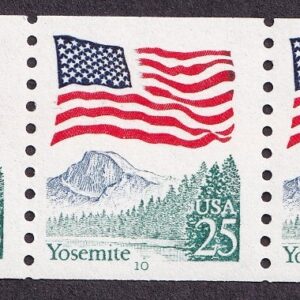 Scott #2280a Flag Over Yosemite Plate # Coil (PNC5) of 5 Stamps - MNH P#10