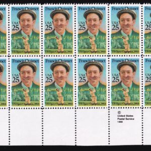Scott #2377 Francis Ouimet Plate Block of 20 Stamps - MNH LL