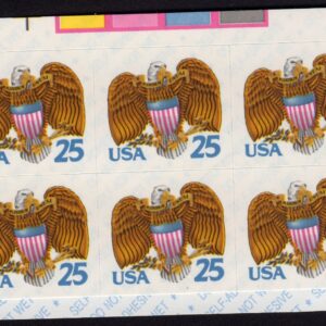 Scott #2431a Eagle & Shield Booklet Pane Block of 6 Stamps - MNH Y M