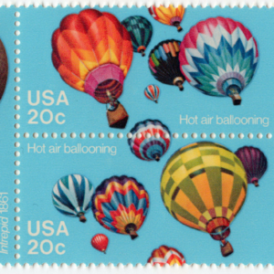 Scott #2032-2035 (2035a) Hot Air Balloons Block of 4 Stamps - MNH