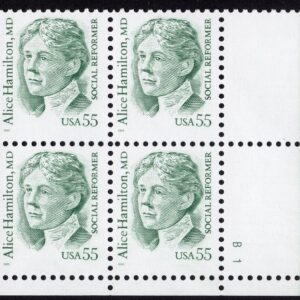 Scott #2940 Alice Hamilton, MD Plate Block Of 4 Stamps - MNH P#B1