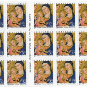 Scott #3176a 32¢ Madonna (Christmas, Pietro) Booklet of 20 Stamps - MNH P#1111