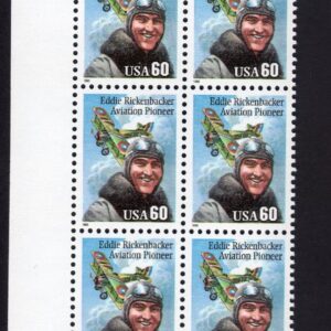 Scott #2998 Eddie Rickenbacker (Pilot) Plate Block Of 10 Stamps - MNH (Left)