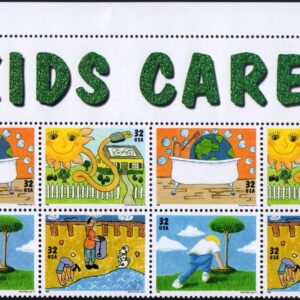 Scott #2954a (2951-2954) Kids Care (Earth Day) Title Block of 8 Stamps - MNH