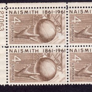 Scott #1189 Naismith Basketball Plate Block of 4 Stamps - MNH