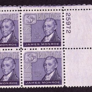 Scott #1105 James Monroe Plate Block of 4 Stamps - MNH P#25972