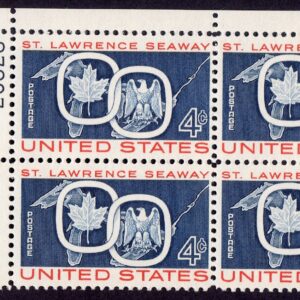 Scott #1131 St. Lawrence Seaway (New York) Plate Block of 4 Stamps - MNH P#26328