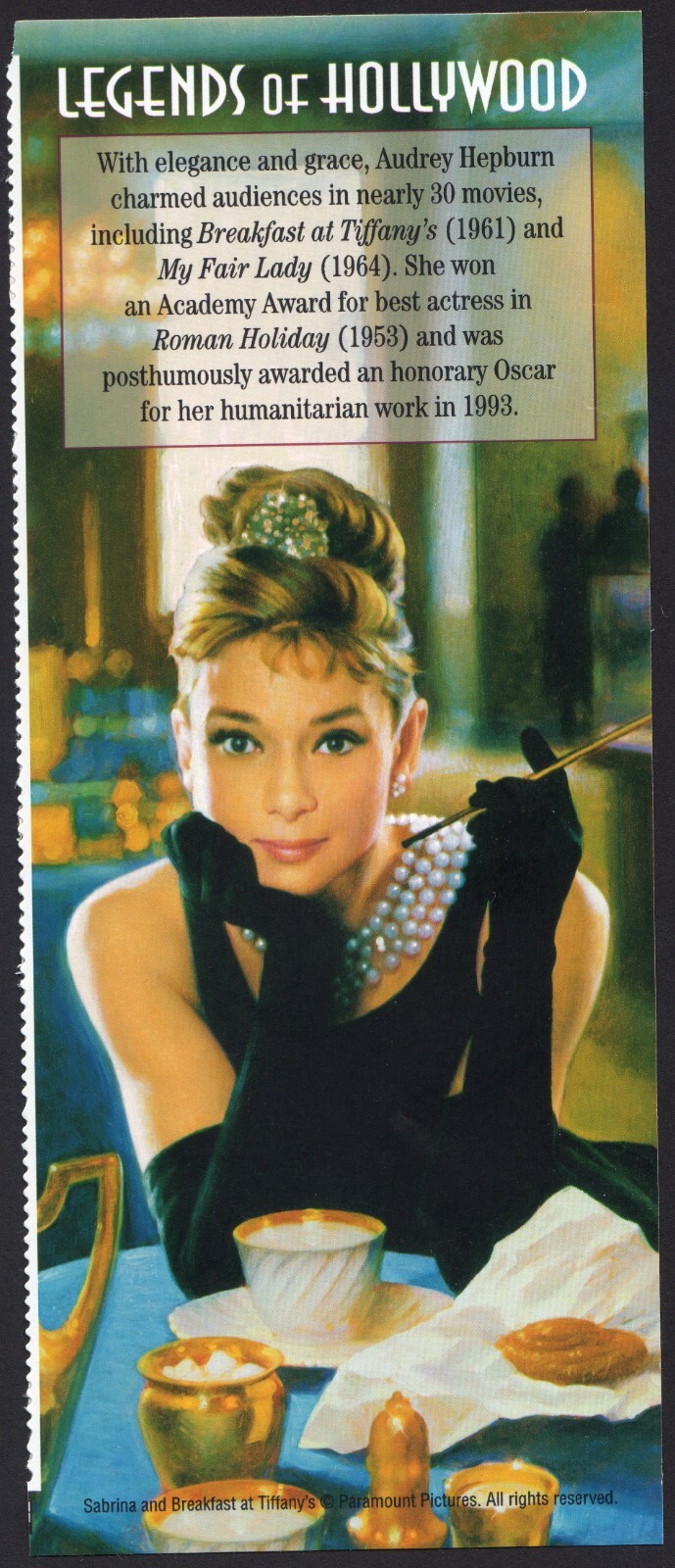 Scott #3786 Audrey Hepburn USPS Side Panel