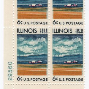 Scott #1339 Illinois Plate Block of 4 Stamps - MNH