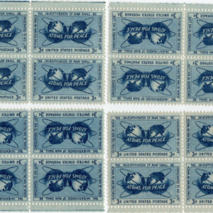 Scott #1070 Nuclear Energy Matched Set of Plate Blocks of 4 Stamps - MNH P#25208