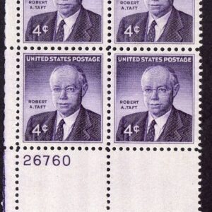 Scott #1161 Robert A. Taft Plate Block of 4 Stamps - MNH P#26760