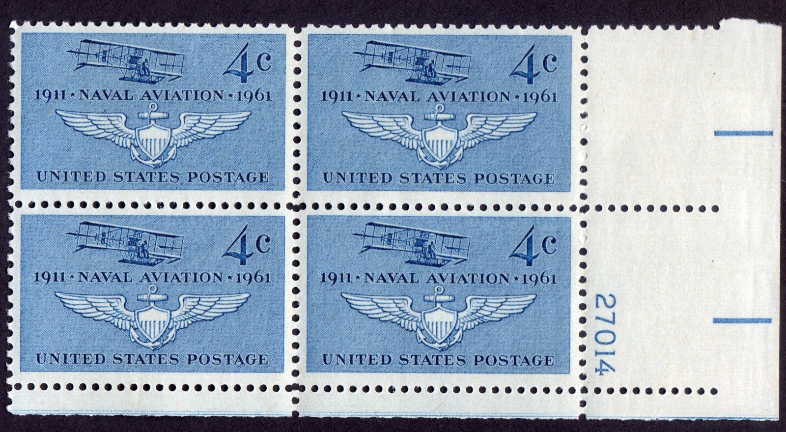 Scott #1185 Naval Aviation Plate Block of 4 Stamps - MNH P#27014