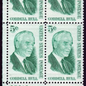Scott #1235 Cordell Hull (Roosevelt) Plate Block of 4 Stamps - MNH P#27616