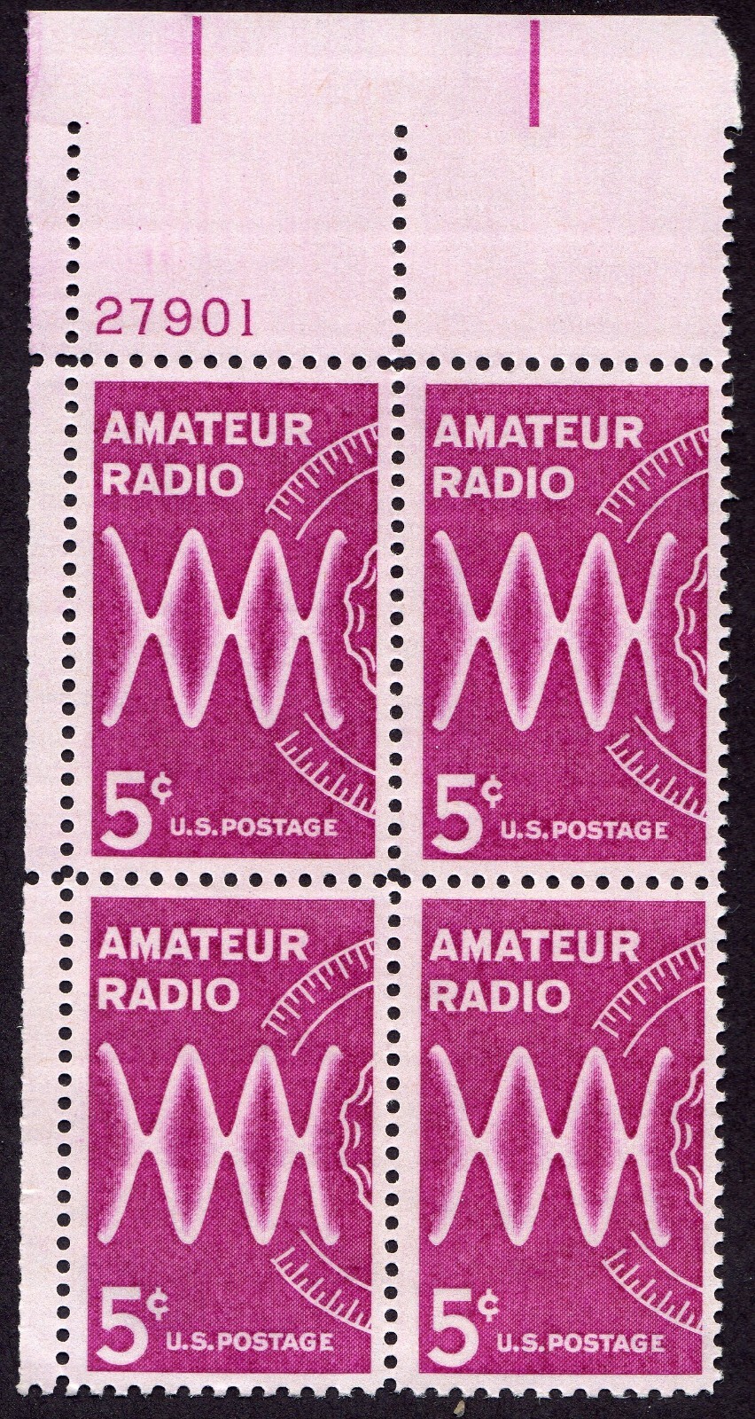 Scott #1260 Amateur Radio Plate Block of 4 Stamps - MNH