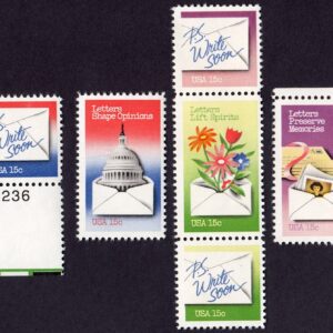 Scott #1810a (1805-10) Letter Writing (6) Single Stamps - MNH