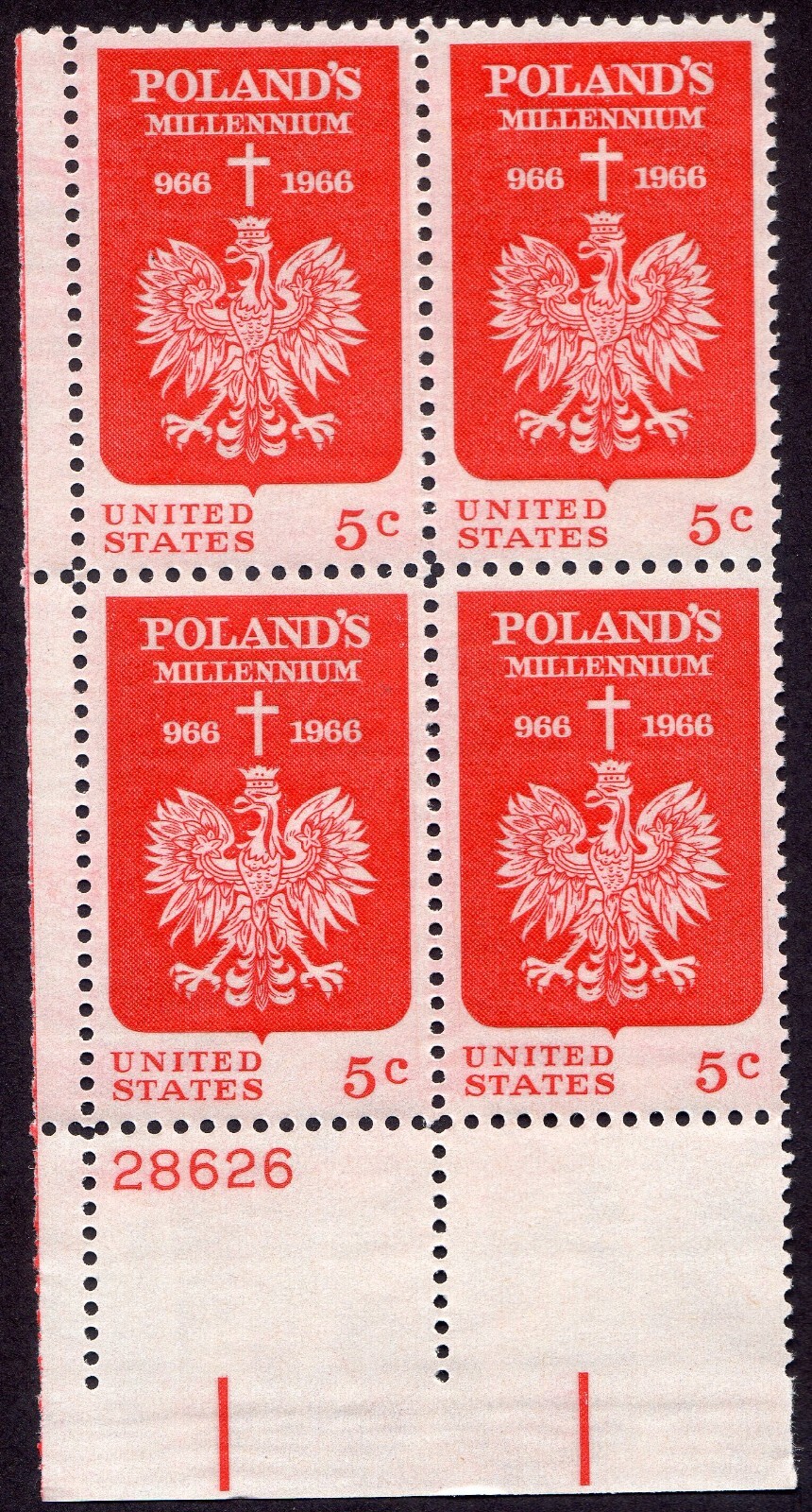 Scott #1313 Poland Plate Block of 4 Stamps - MNH