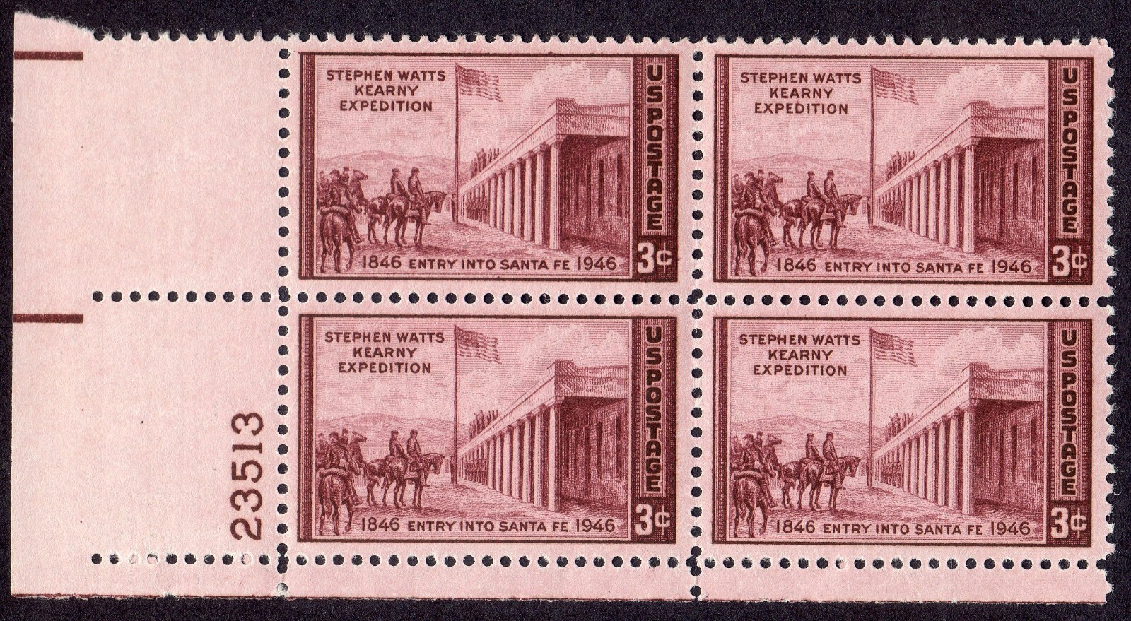 Scott #944 Stephen Watts Kearney Plate Block of 4 Stamps - MNH P#23513 LL