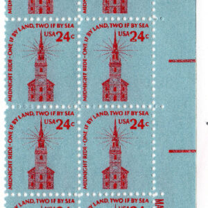 Scott #1603 Midnight Ride Plate Block (Strip) of 20 Stamps - MNH P#36766 LR