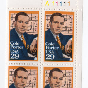 Scott #2550 Cole Porter (Black Heritage) Plate Block of 4 Stamps - MNH