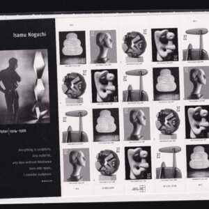 Scott #3861a (3857-61) Isamu Noguchi Souvenir Sheet of 20 Stamps - Sealed White