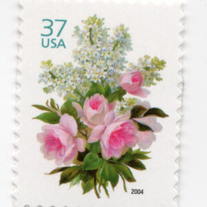 Scott #3836 Garden Bouquet (Pink Rose) Single Stamp - MNH