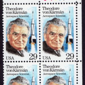 Scott #2699 Theodore von Kaman (Rocket Scientist) Plate Block of 4 Stamps - MNH