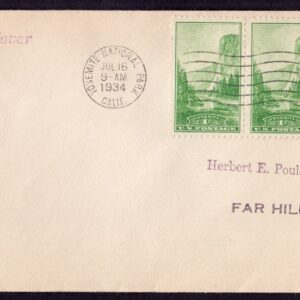 Scott #740 Yosemite National Park CA 07-16-1934 FDC