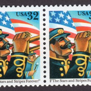 Scott #3153 Stars and Stripes Forever Pair of Flag Stamps - MNH